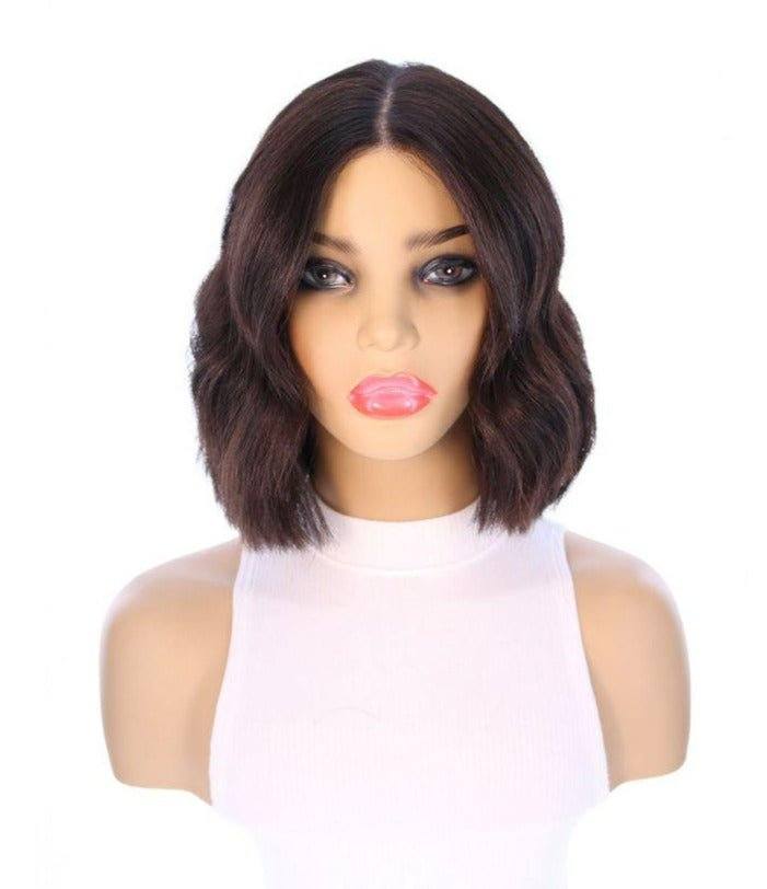 12" Divine Lace Top Wig Soft Black w/ Face Framing - Image 4