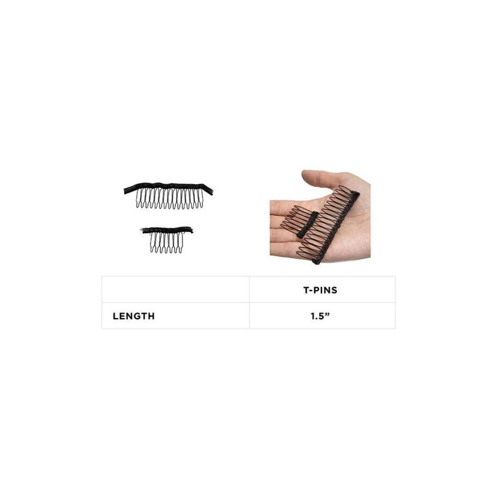 2 Piece Wig Wired Comb Black - Image 3
