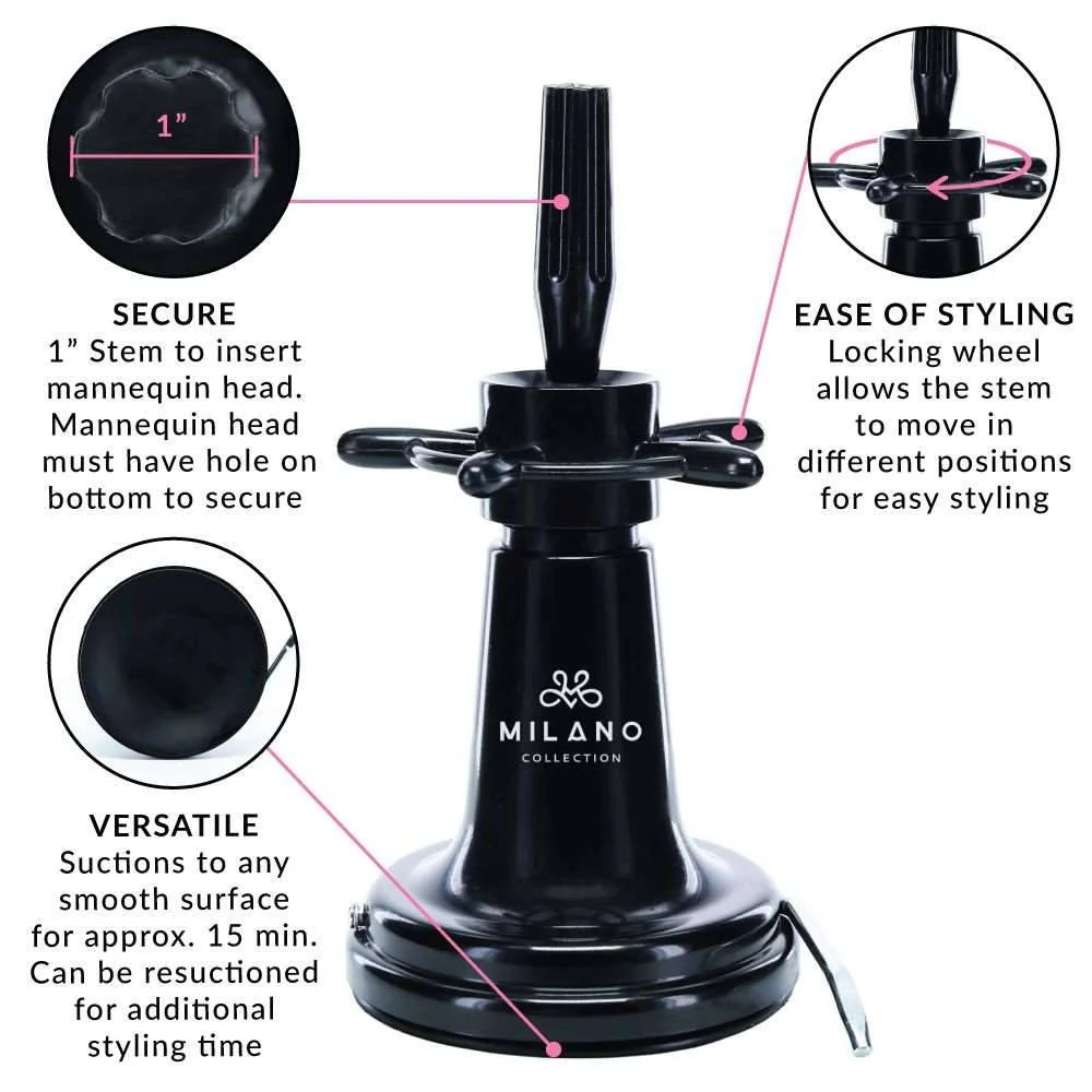 Extra Strength Suction Wig Stand Black - Image 6